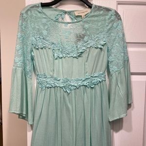 Brand new with tags and lace sleeve dress